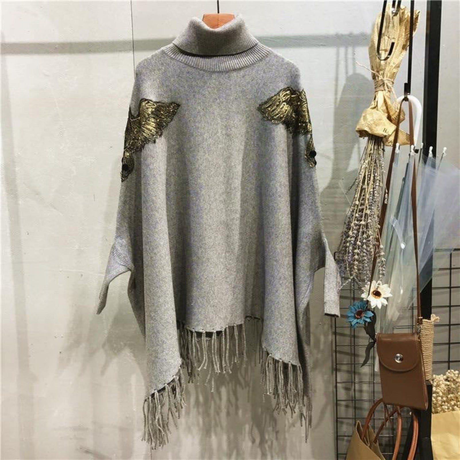 Hein Eagle Embellished Cape