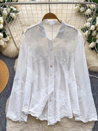 Seraphic Petals Embroidered Shirt