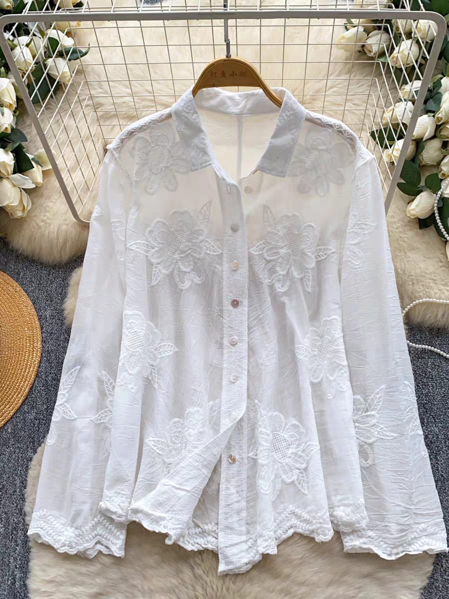 Seraphic Petals Embroidered Shirt