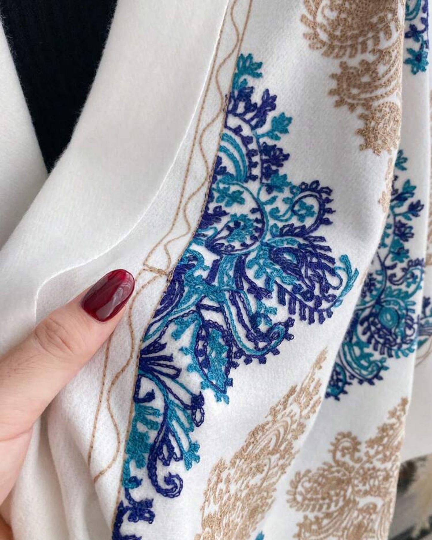 Bohemian Elegance Winter Scarf with Fringe