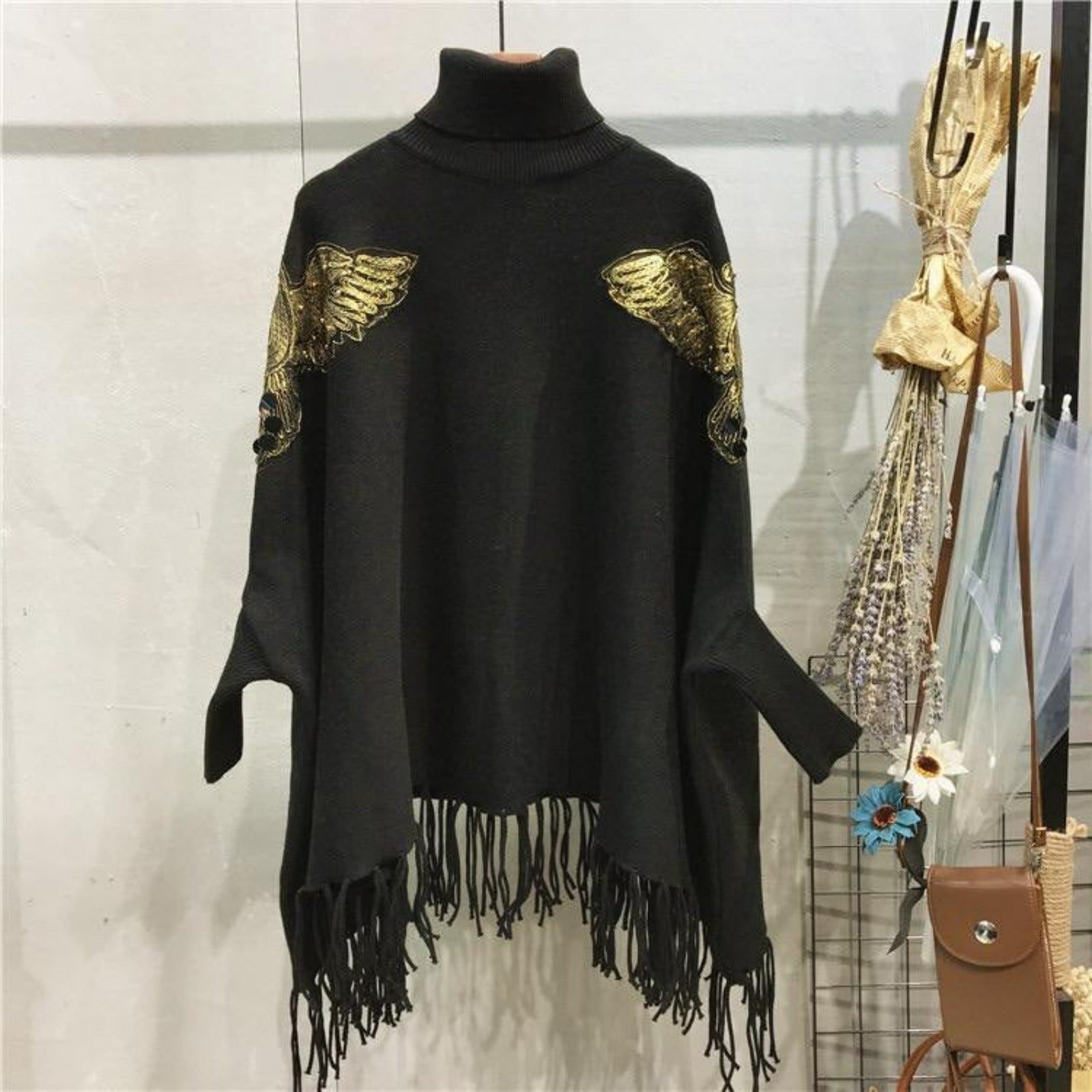 Hein Eagle Embellished Cape