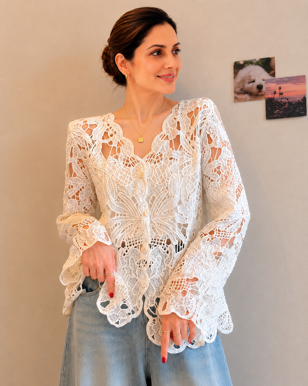 Luna Veil Lace Shirt