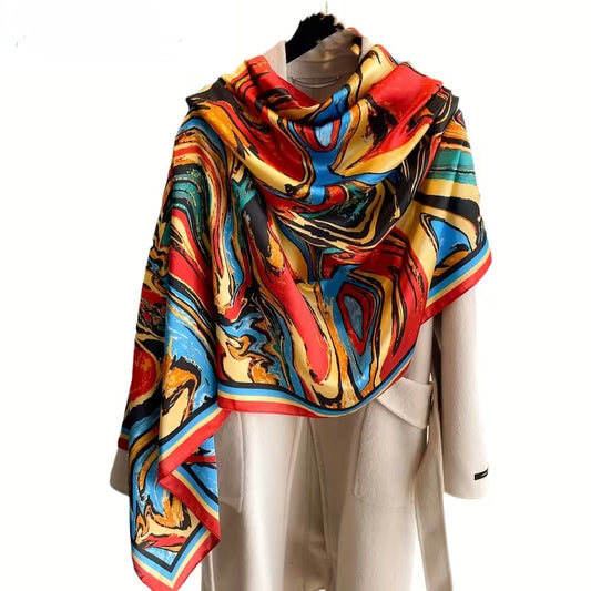Aurora Luxe Abstract Silk Stole