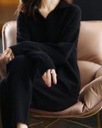 Chic Knit Polo Collar Lounge Set