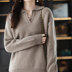 Chic Knit Polo Collar Lounge Set