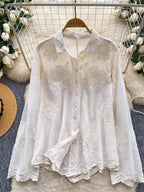 Ivory Grace Embroidered Shirt