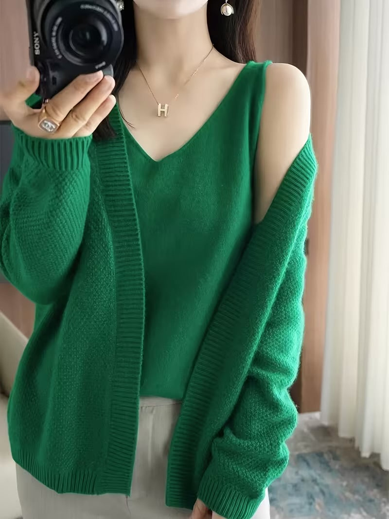 Charm Layered Cardigan Set