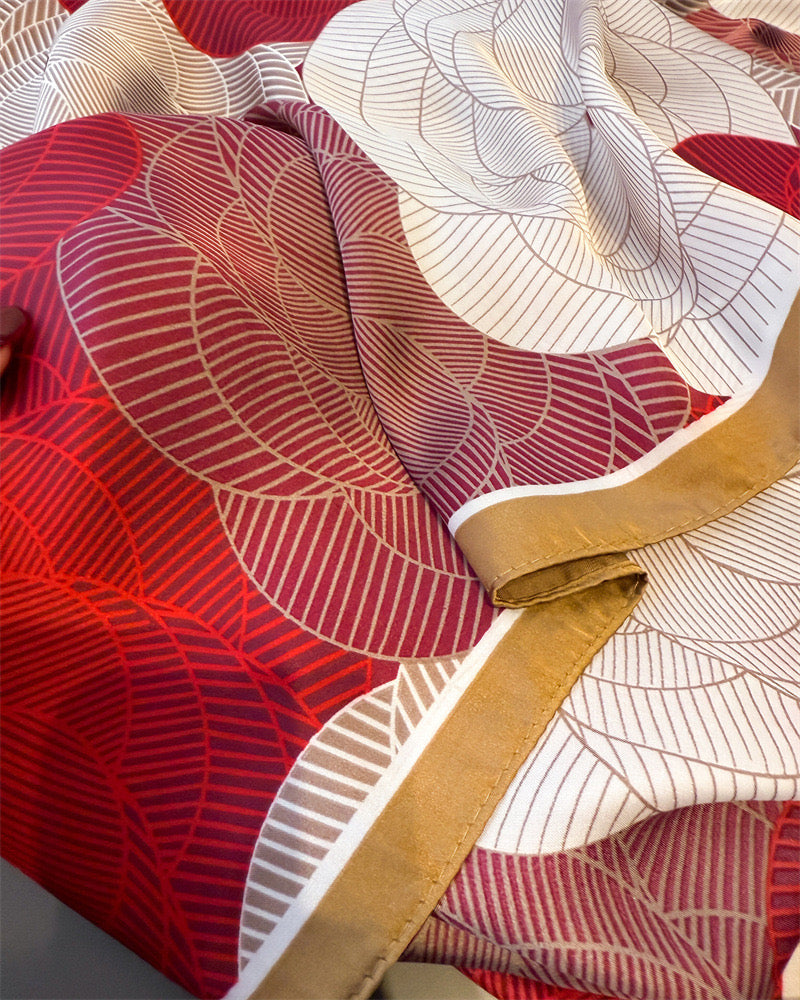 Hafi Elegant Floral Silk Scarf