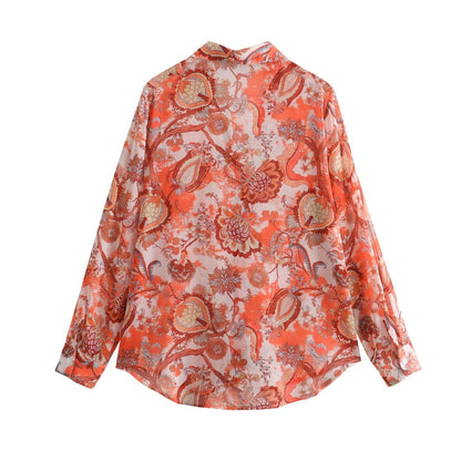 Magsta Sheer Printed Shirt