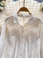 Ivory Grace Embroidered Shirt
