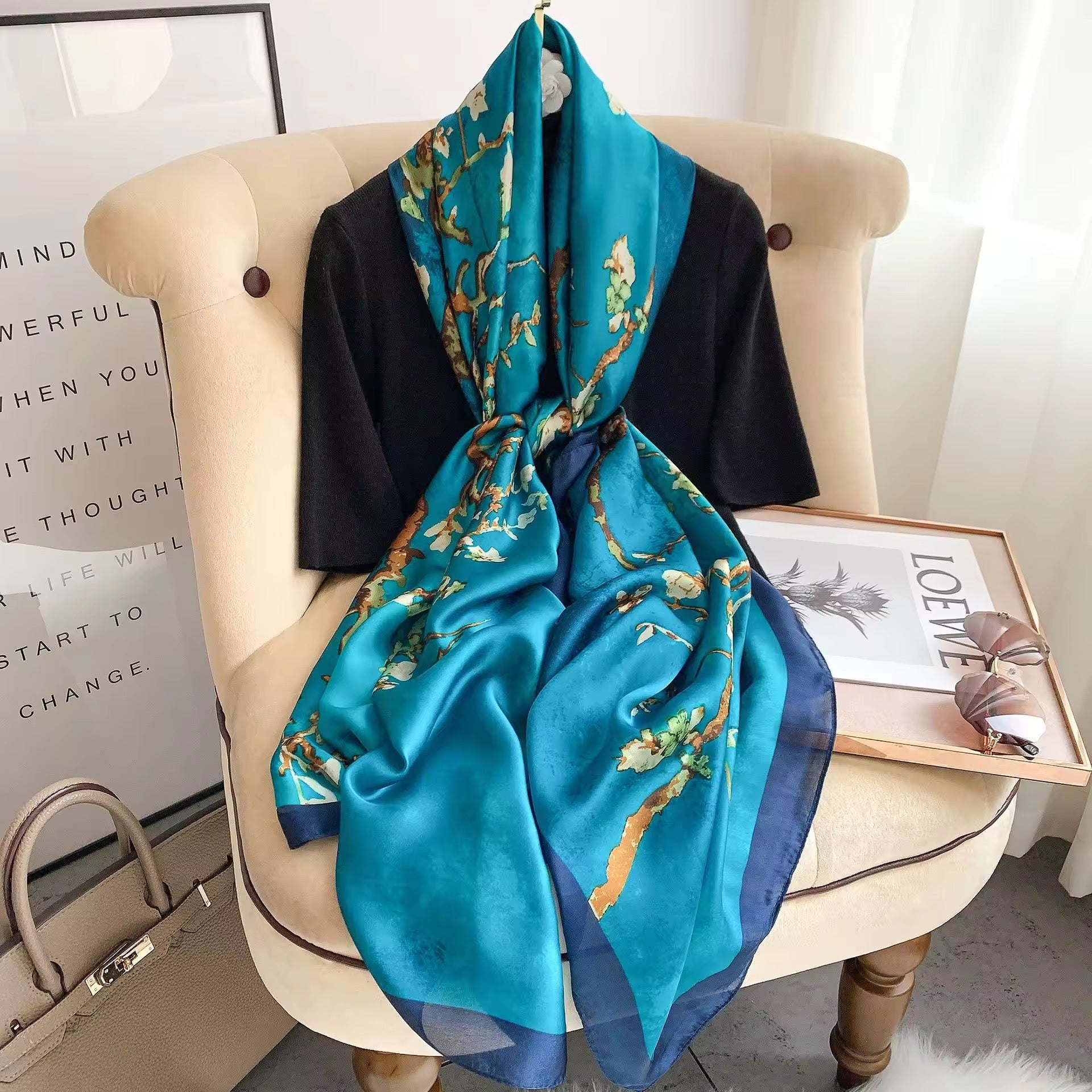 Azure Blossom Stole