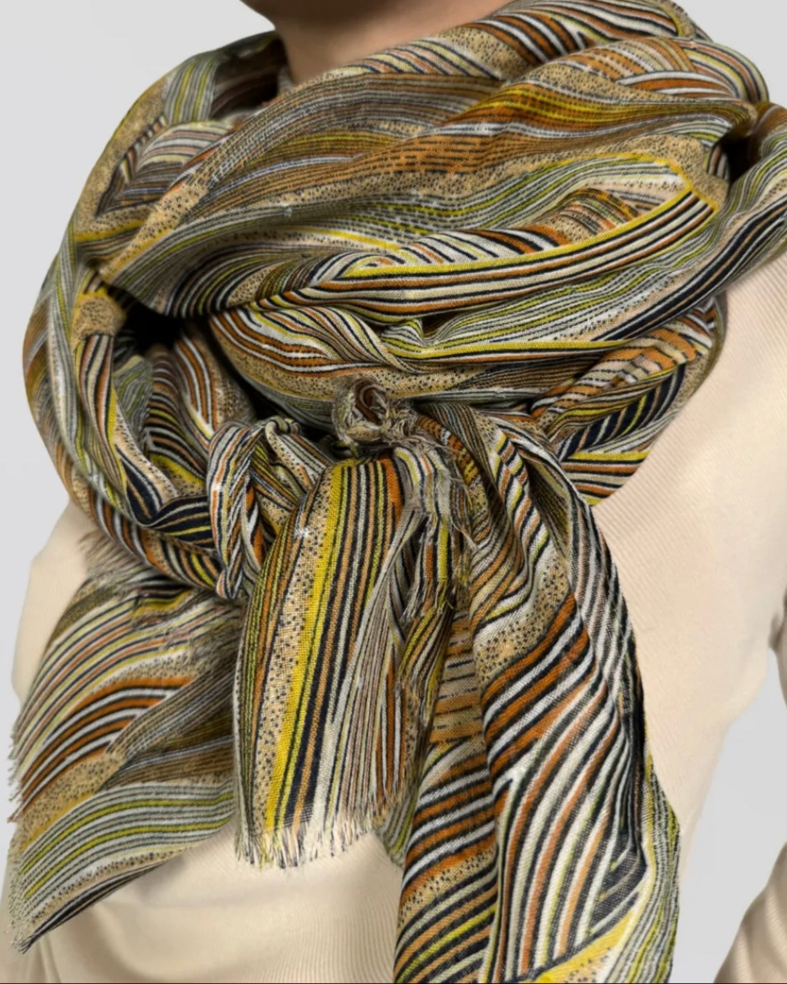 Multicolour printed stole for Indian outfits