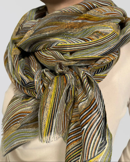Multicolour printed stole for Indian outfits