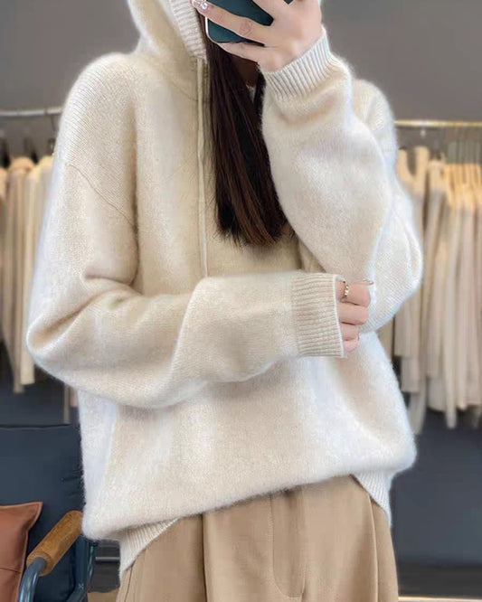 Essential Oversized Cashmere-Feel Hoodie