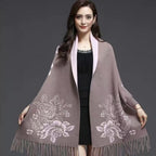 Heritage Bloom Dual-Tone Embroidered Wrap