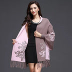 Heritage Bloom Dual-Tone Embroidered Wrap