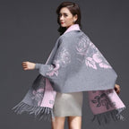 Heritage Bloom Dual-Tone Embroidered Wrap