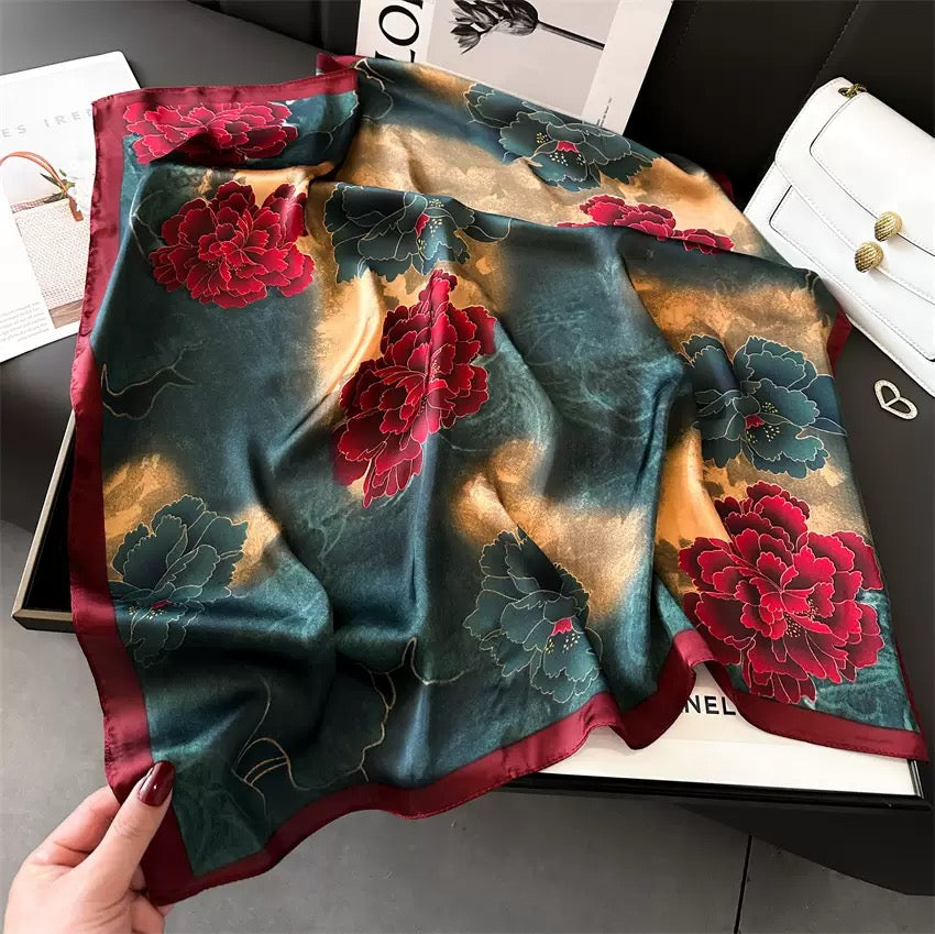 Regal Peony Luxe Silk Stole