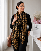 Hazel Leopard Print Silk Stole