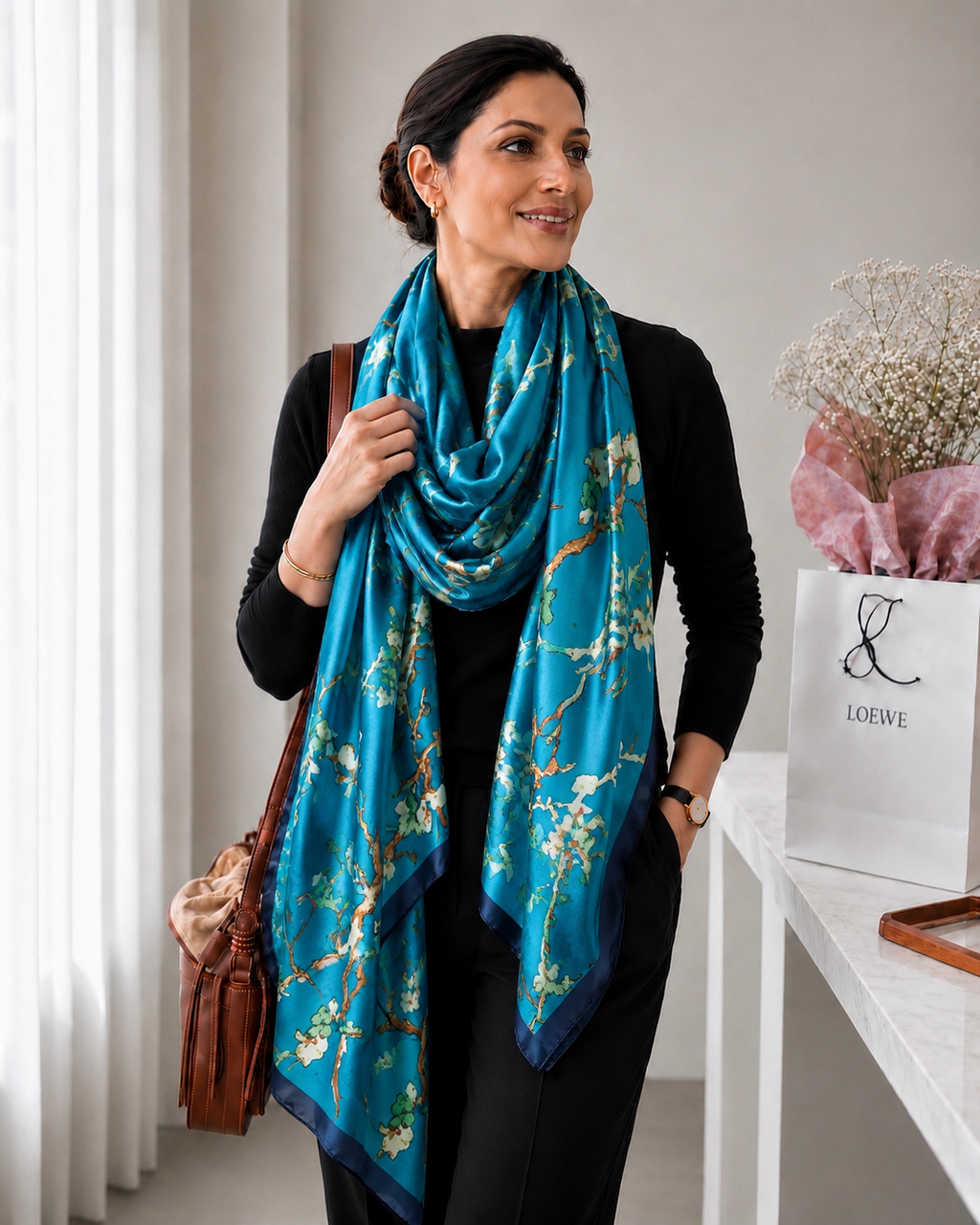 Azure Blossom Stole