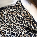 Ivory black animal print cotton stole for daily wear