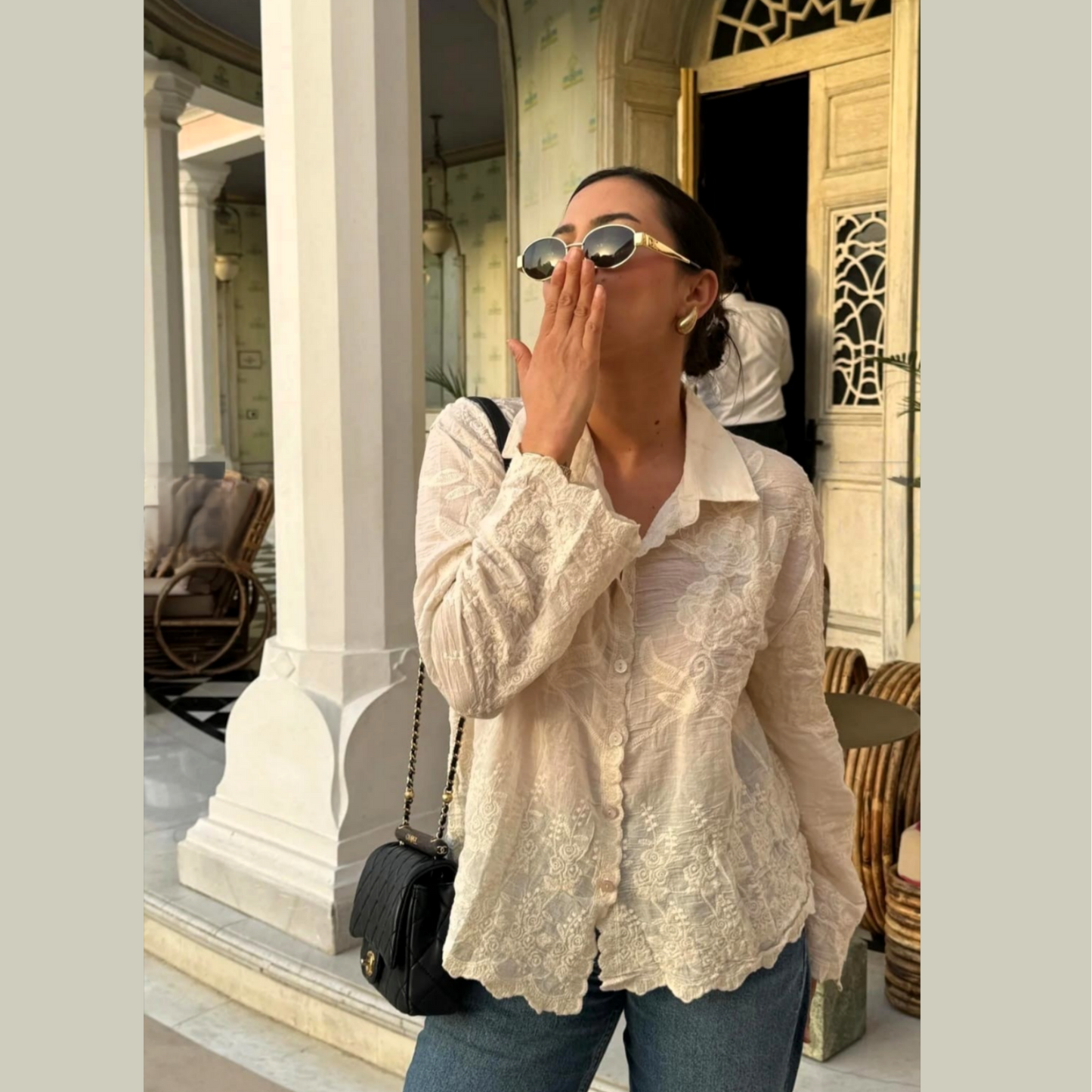 Ivory Muse Lace Shirt