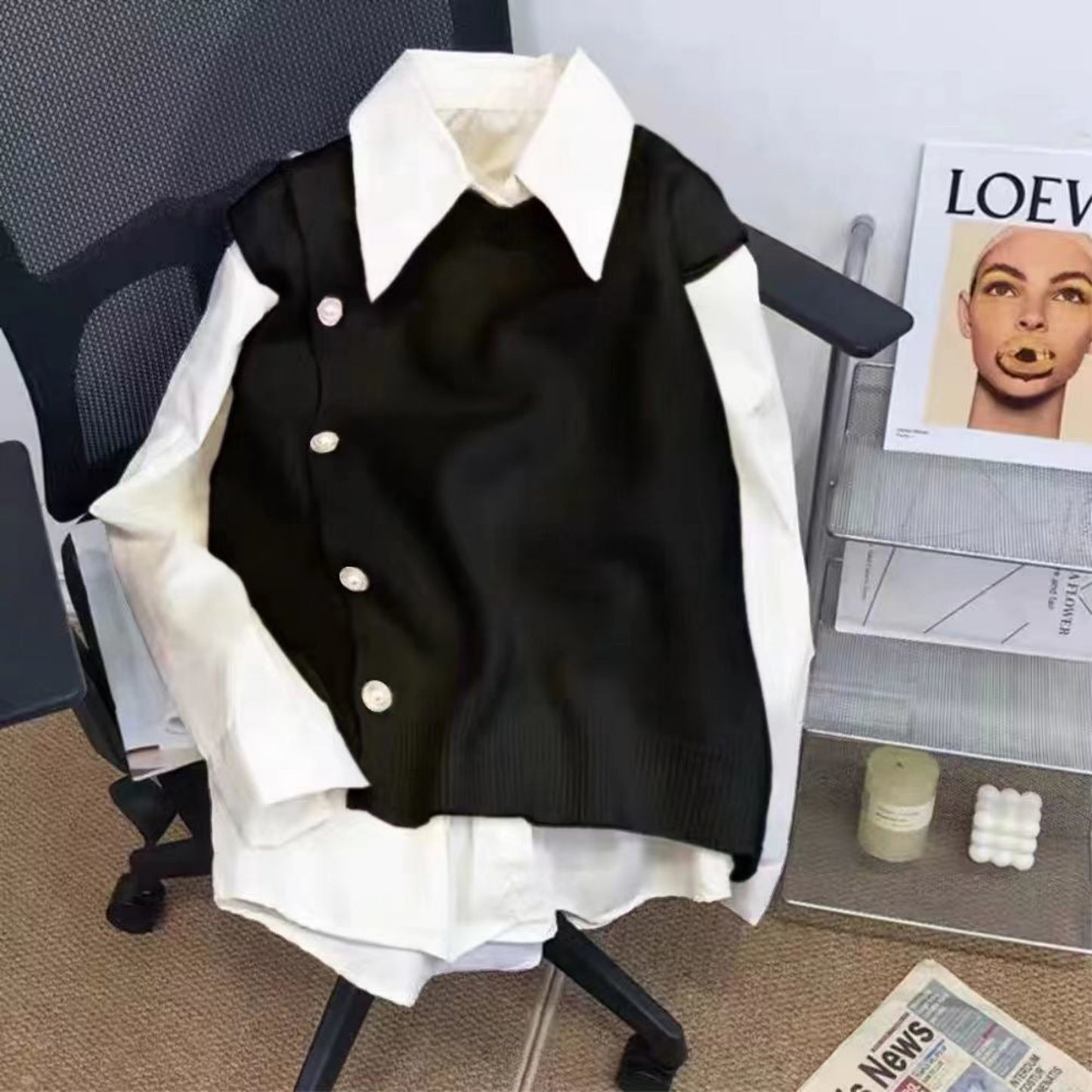 Kalinda Shirt & Pullover Set