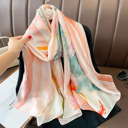 Lotus Bloom Luxe Silk Stole