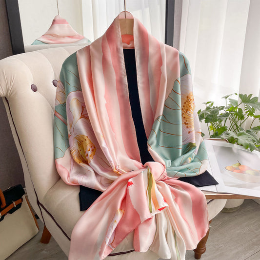 Lotus Bloom Luxe Silk Stole