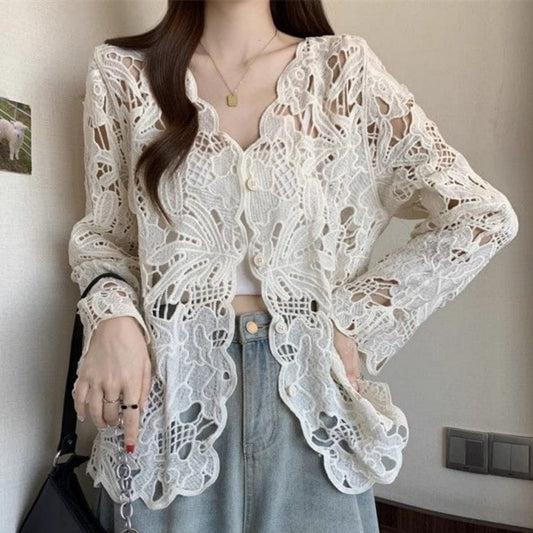 Luna Veil Lace Shirt