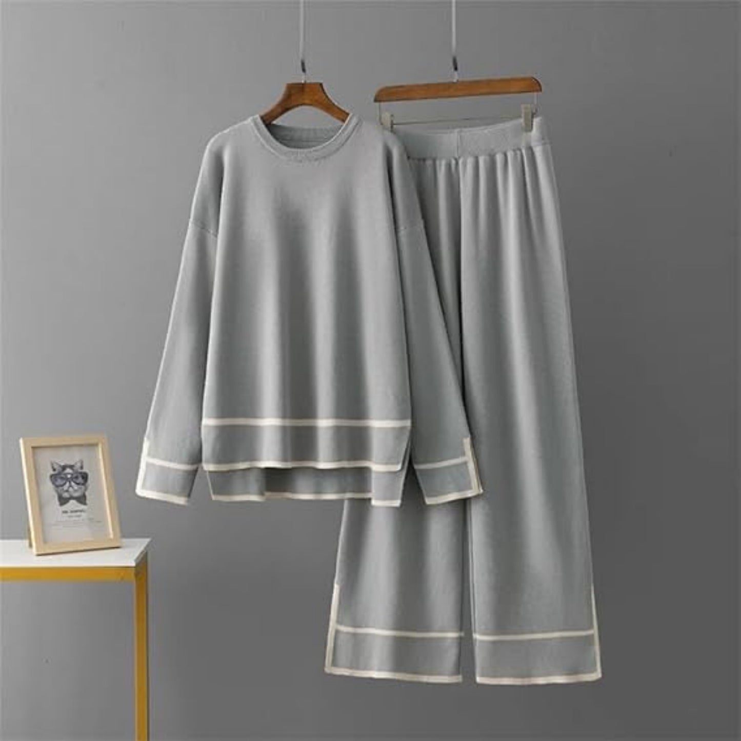 Luxury Contrast-Trim Loungewear