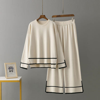 Luxury Contrast-Trim Loungewear