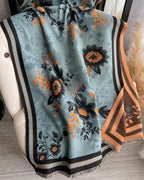 Luxury Reversible Oversized Floral Shawl Wrap