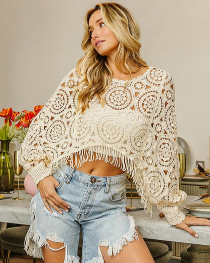 Mia Boho Lace Cover Up