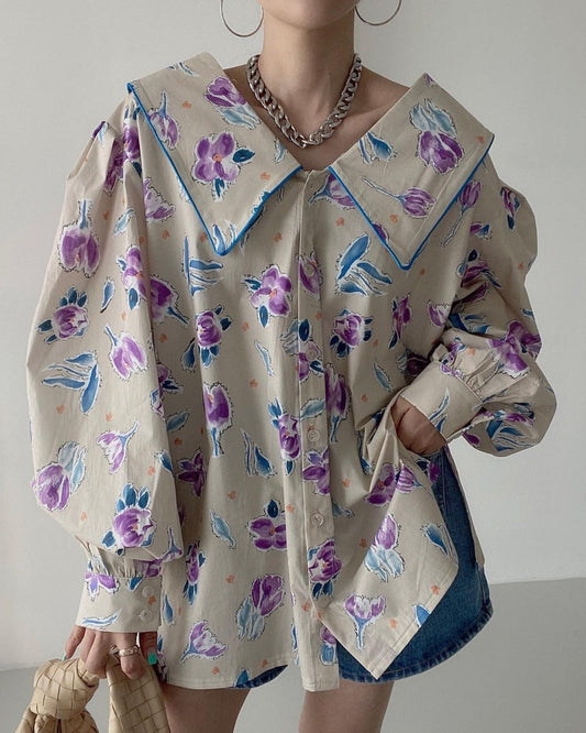 Mile Vintage Floral Oversized Shirt