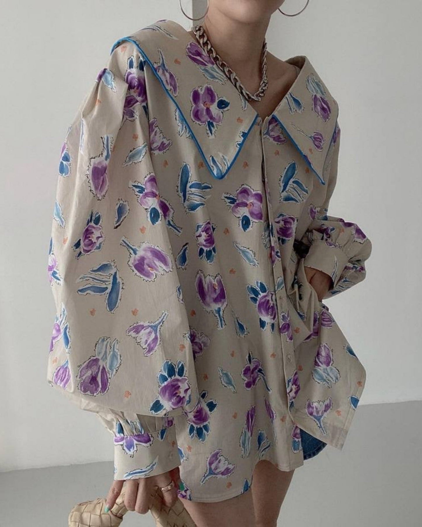 Mile Vintage Floral Oversized Shirt