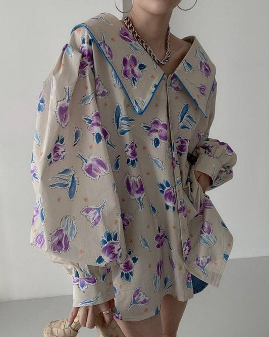 Mile Vintage Floral Oversized Shirt