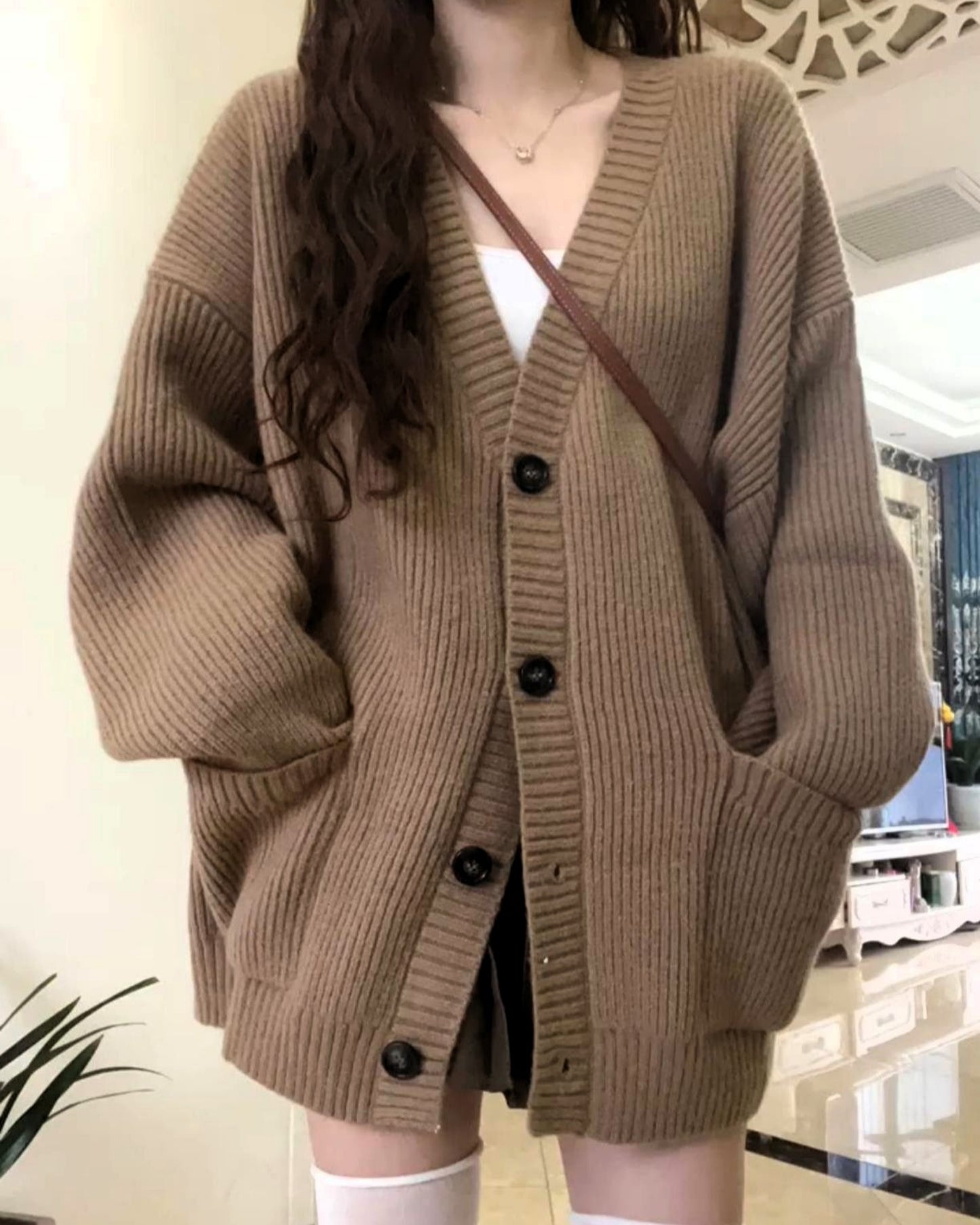 Mocha Cozy Knit Cardigan