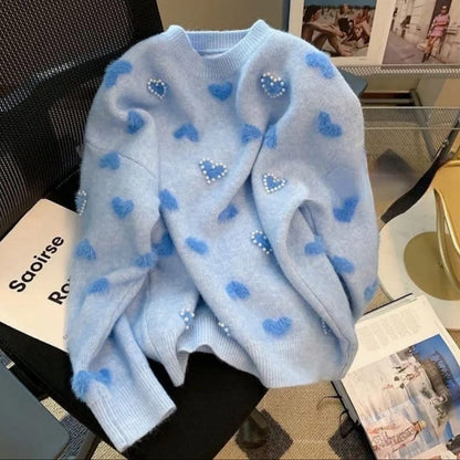 Pearl Heart Cozy Sweater