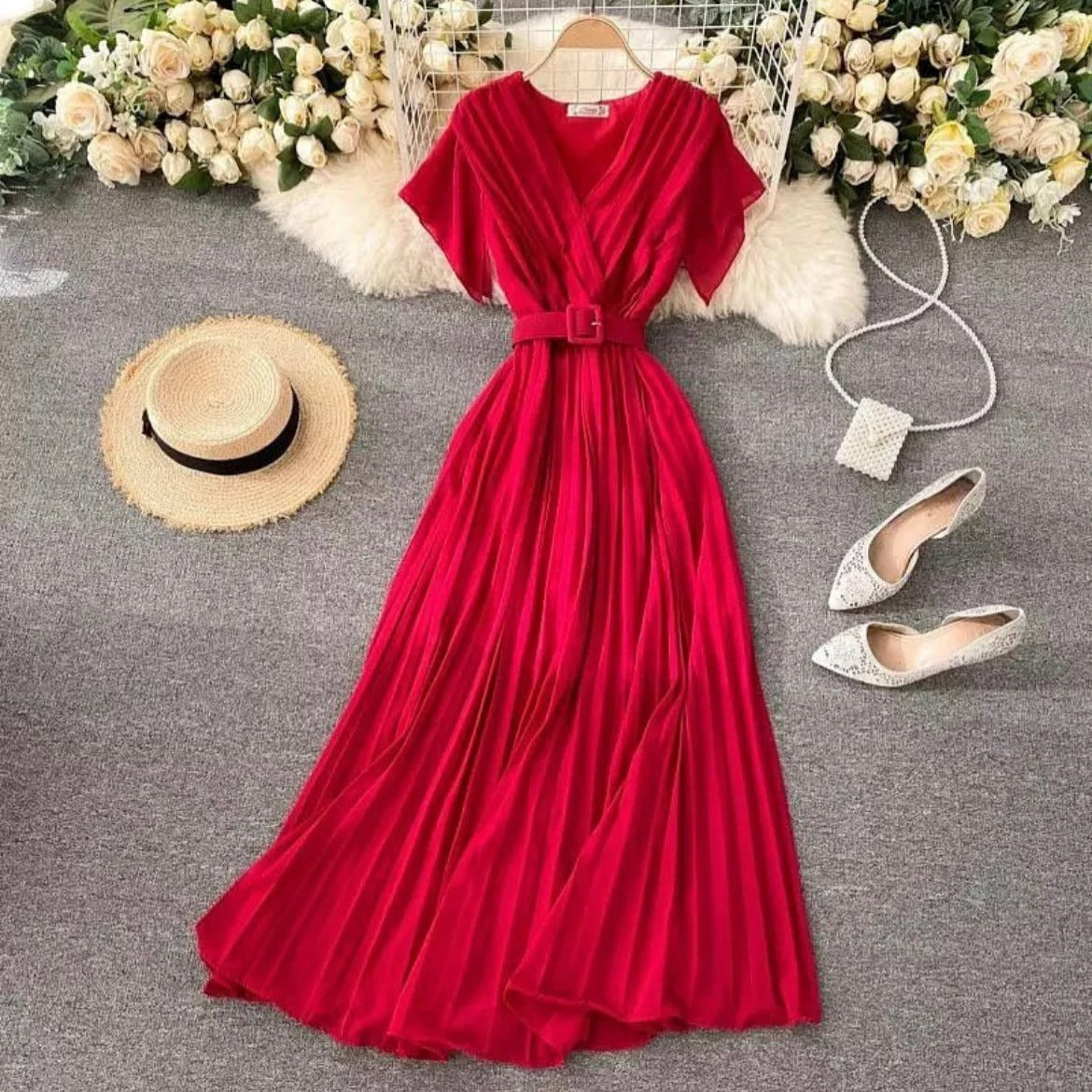 Havana Pleated Dress