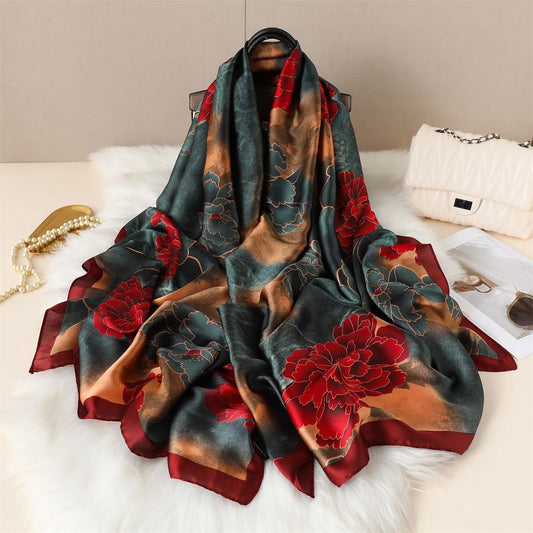 Regal Peony Luxe Silk Stole