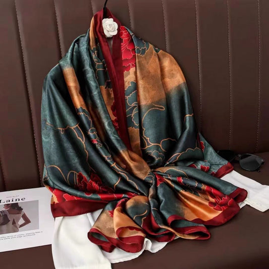 Regal Peony Luxe Silk Stole