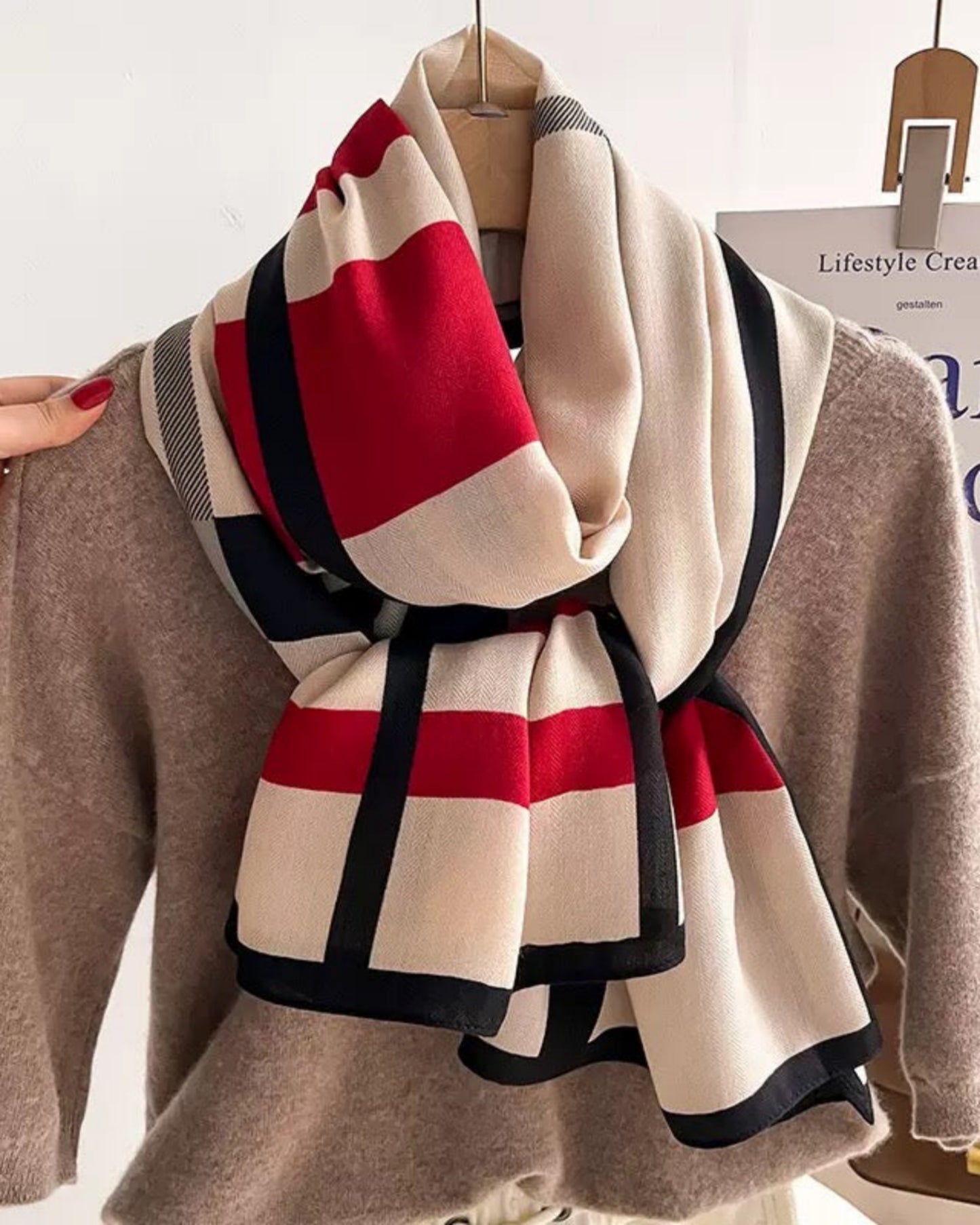Striped cotton stole styling for office and casual wear