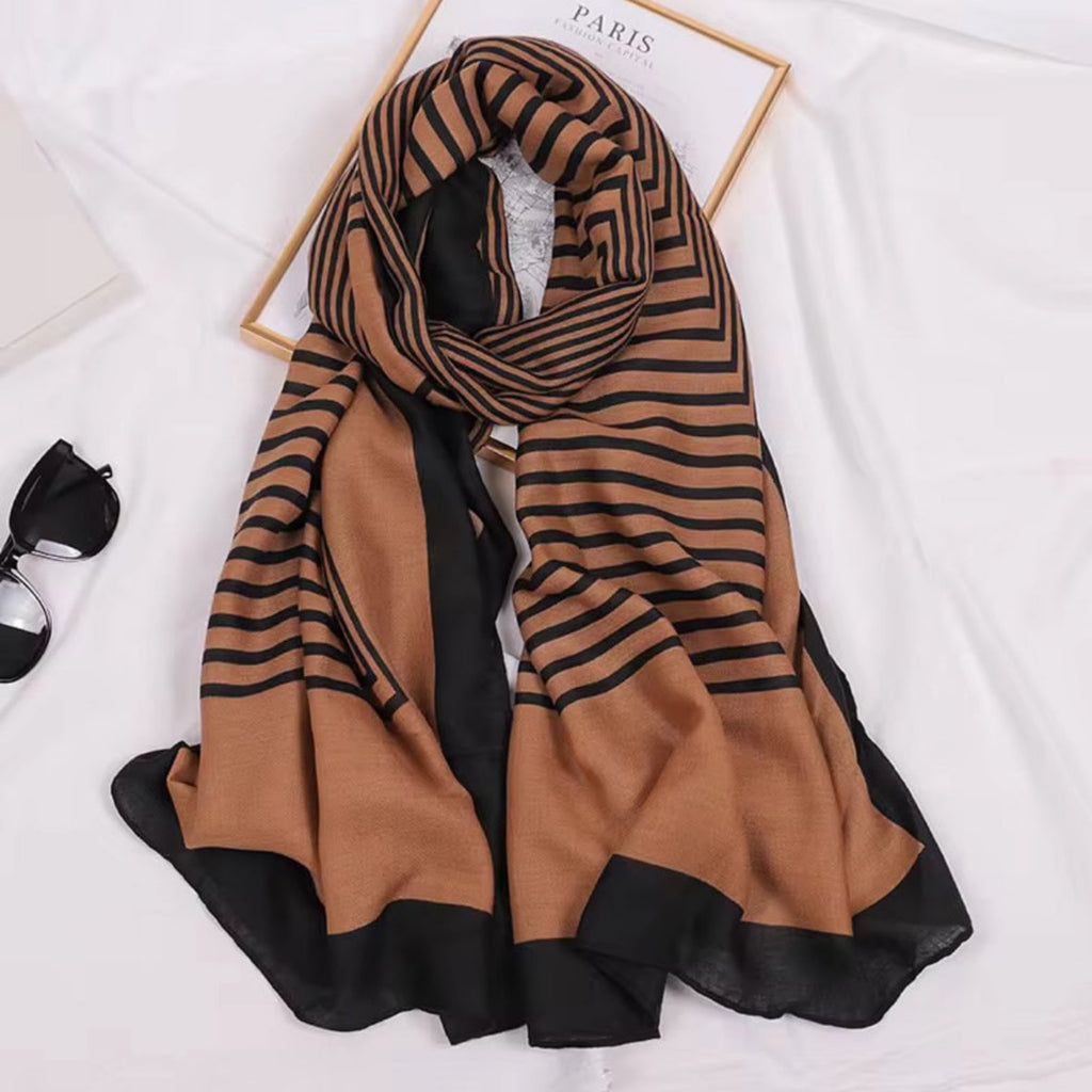 Sawn Opulent Viscose Cotton Stole