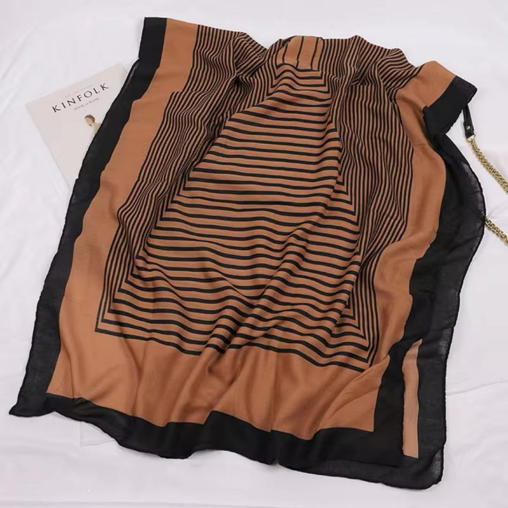 Sawn Opulent Viscose Cotton Stole