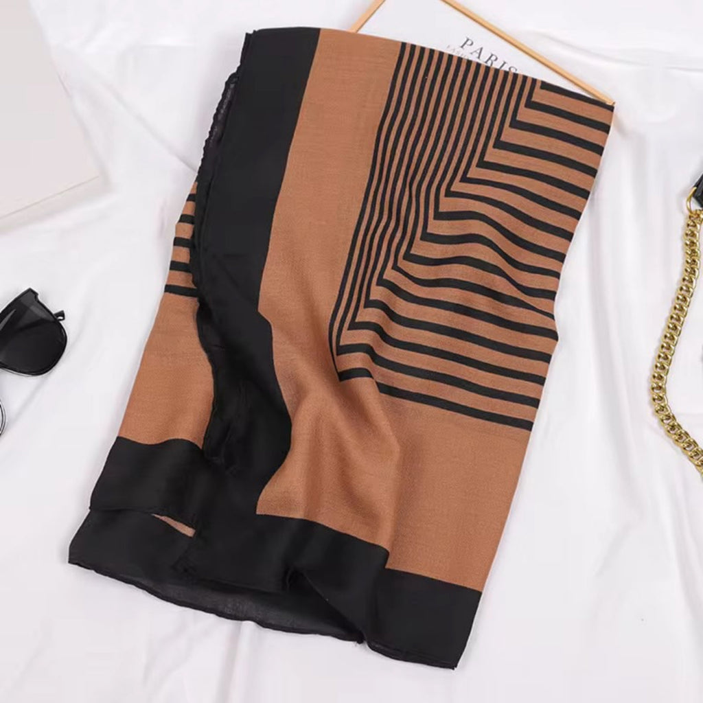 Sawn Opulent Viscose Cotton Stole