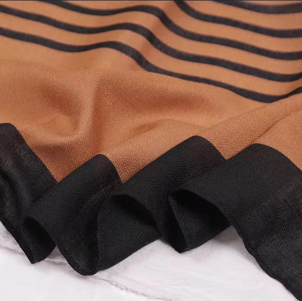 Sawn Opulent Viscose Cotton Stole