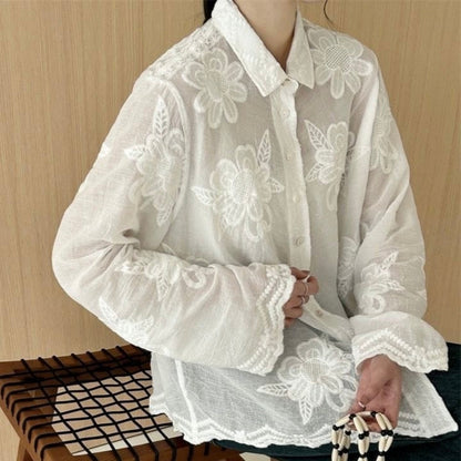 Seraphic Petals Embroidered Shirt