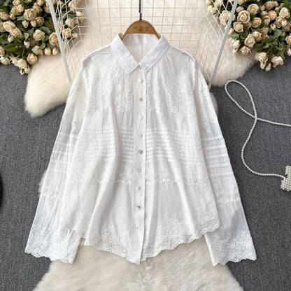 Serenade White Embroidery Shirt
