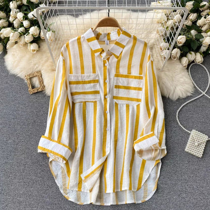 Siam Striped Oversized Shirts